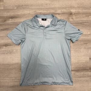 GREENSIDE GOLF Shirt Men’s Sz Med Blue & Pink Performance Golf Polo